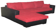 Ъглов разтегателен диван с възглавници Модел No. 5
