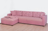 Ъглов диван в розово